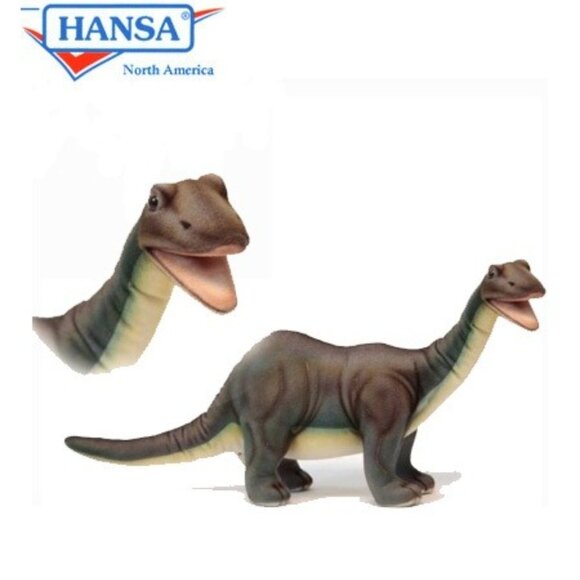 New w/ Tag Hansa Plush Brontosaurus Stuffed Animal 17.5"L (6134) - Picture 3 of 12